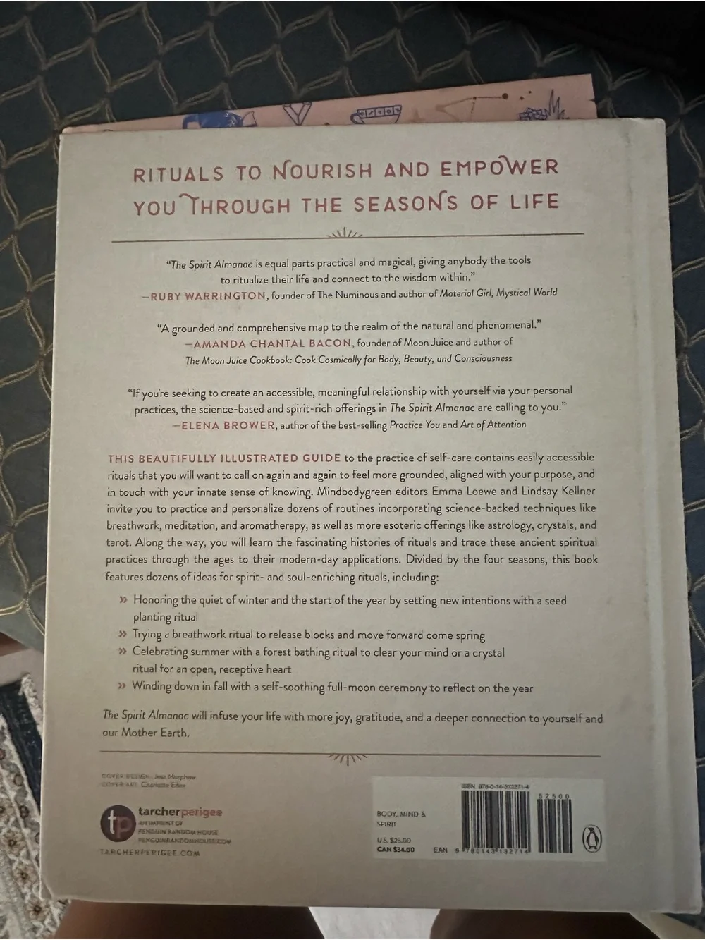The Spirit Almanac - Modern Self-Care Guide (Pink & Cream) never used